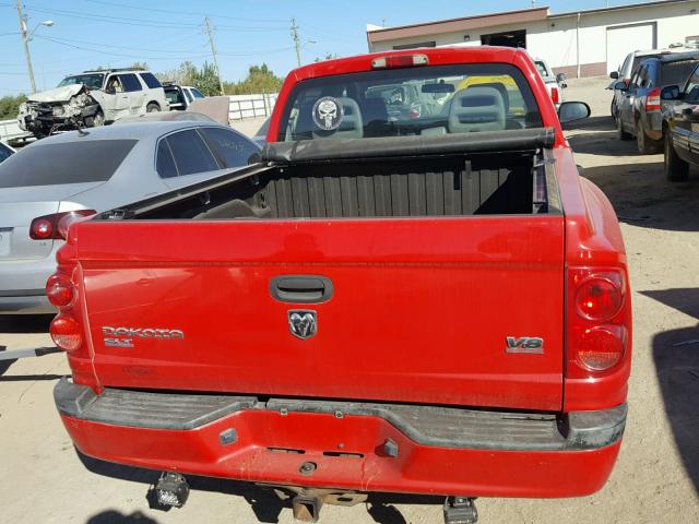 1D7HE48N16S634125 - 2006 DODGE DAKOTA QUA RED photo 6