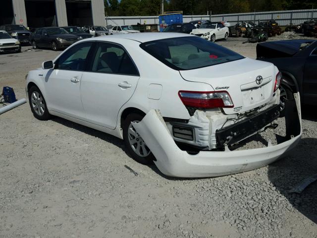 4T1BB46K49U110649 - 2009 TOYOTA CAMRY HYBR WHITE photo 3