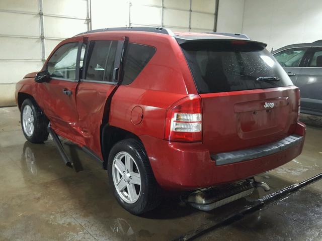 1J8FT47068D781618 - 2008 JEEP COMPASS SP წითელი ფოტო 3