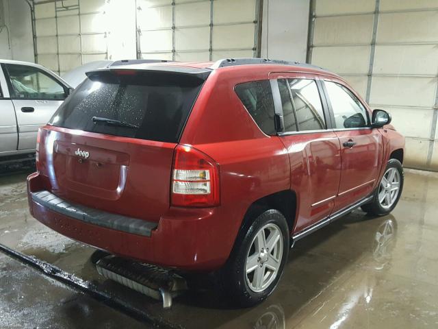 1J8FT47068D781618 - 2008 JEEP COMPASS SP RED photo 4