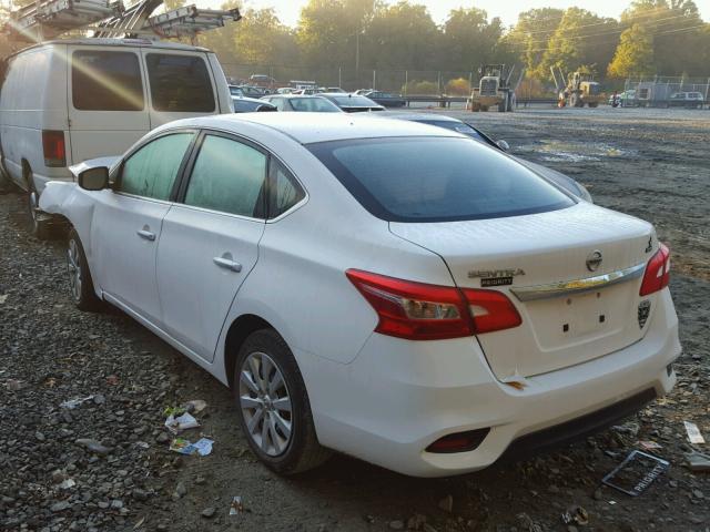 3N1AB7AP1GY259442 - 2016 NISSAN SENTRA S WHITE photo 3