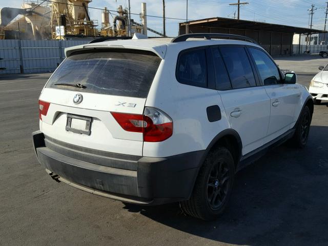 WBXPA73425WC49557 - 2005 BMW X3 2.5I WHITE photo 4