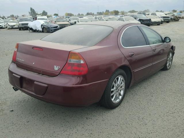 2C3AE66G92H114790 - 2002 CHRYSLER 300M BURGUNDY photo 4