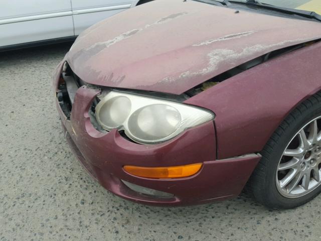 2C3AE66G92H114790 - 2002 CHRYSLER 300M BURGUNDY photo 9