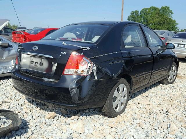 KNAFE121685539080 - 2008 KIA SPECTRA EX BLACK photo 4