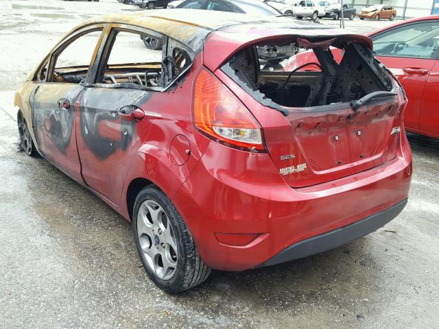 3FADP4FJ5BM153368 - 2011 FORD FIESTA SES RED photo 3