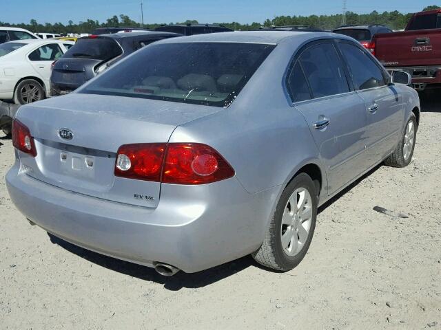 KNAGE124065043672 - 2006 KIA OPTIMA LX SILVER photo 4