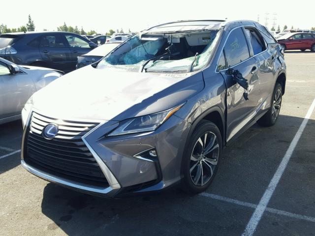 2T2BGMCA0GC005923 - 2016 LEXUS RX 450H CHARCOAL photo 2