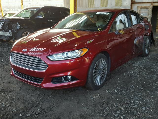 3FA6P0K9XFR282308 - 2015 FORD FUSION TIT RED photo 2