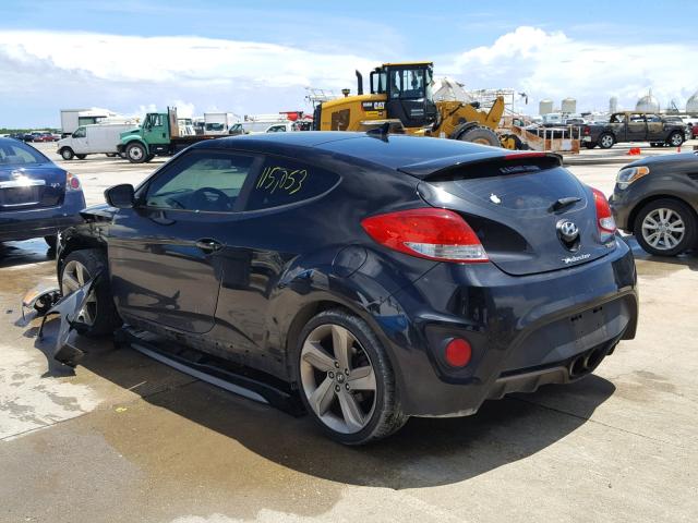 KMHTC6AE1DU169231 - 2013 HYUNDAI VELOSTER T BLACK photo 3