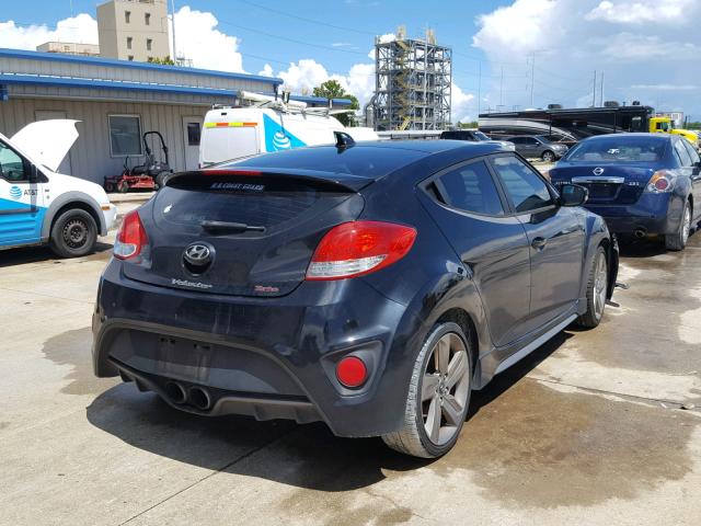 KMHTC6AE1DU169231 - 2013 HYUNDAI VELOSTER T BLACK photo 4