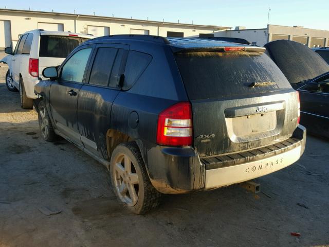 1J8FF57W27D195594 - 2007 JEEP COMPASS BLACK photo 3