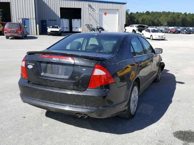 3FAHP0HA4BR331359 - 2011 FORD FUSION SE BLACK photo 4