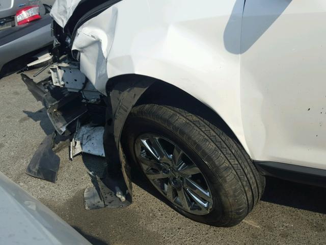 2FMDK3JC2DBC46148 - 2013 FORD EDGE SEL WHITE photo 9