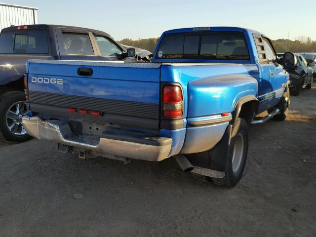 1B7MC3363WJ248420 - 1998 DODGE RAM 3500 BLUE photo 4