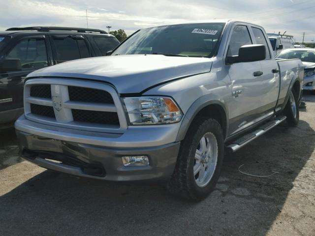 1D7RB1GP9AS115878 - 2010 DODGE RAM 1500 SILVER photo 2