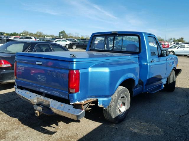 1FTDF15Y3PKA90151 - 1993 FORD F150 BLUE photo 4