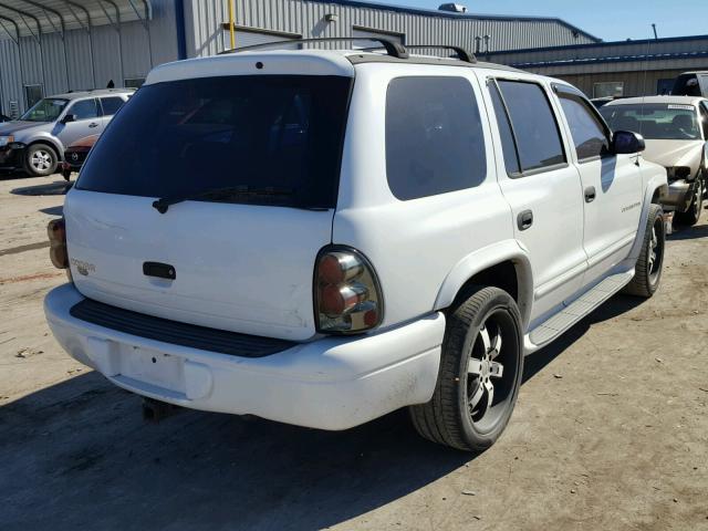 1B4HR28N41F642687 - 2001 DODGE DURANGO WHITE photo 4