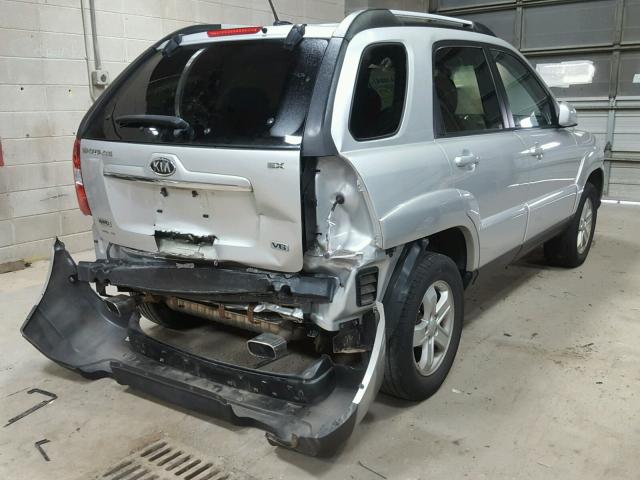 KNDJE723597575141 - 2009 KIA SPORTAGE SILVER photo 4