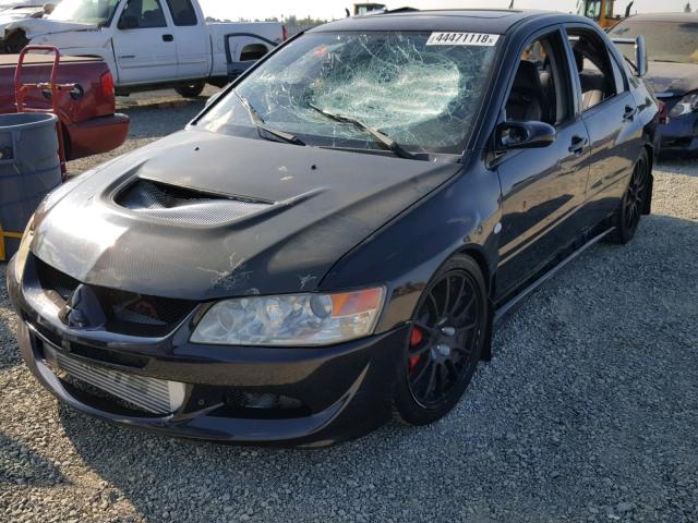 JA3AH86D15U024490 - 2005 MITSUBISHI LANCER EVO BLACK photo 2