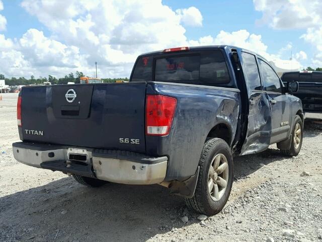 1N6AA07D99N308713 - 2009 NISSAN TITAN XE BLUE photo 4