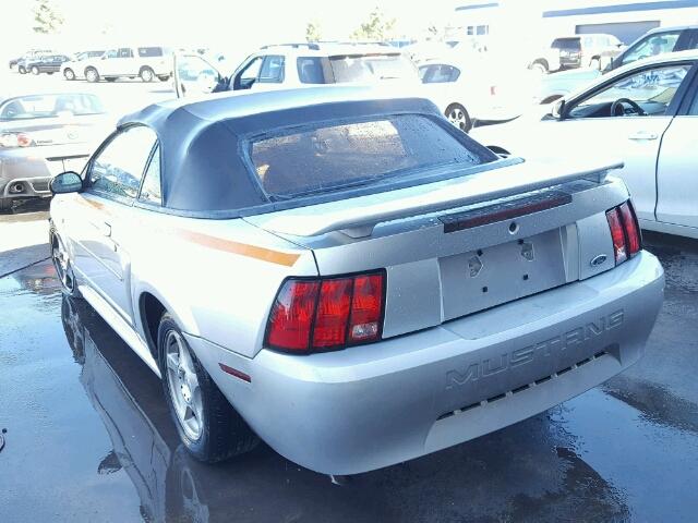 1FAFP44481F212952 - 2001 FORD MUSTANG SILVER photo 3