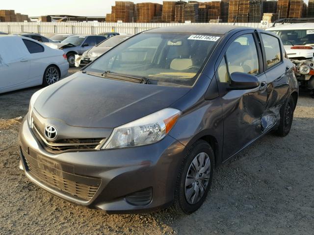 JTDKTUD32DD568745 - 2013 TOYOTA YARIS CHARCOAL photo 2