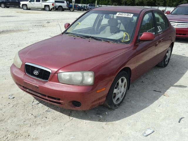 KMHDN45D22U417522 - 2002 HYUNDAI ELANTRA GL BURGUNDY photo 2