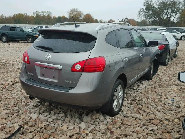 JN8AS5MVXDW101796 - 2013 NISSAN ROGUE S GRAY photo 4