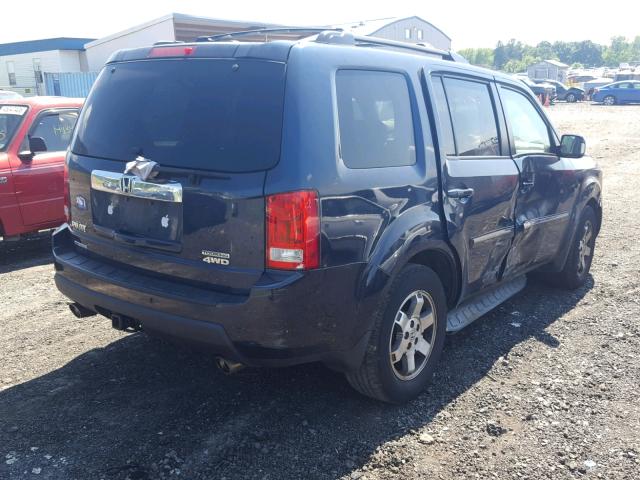 5FNYF4H93BB095511 - 2011 HONDA PILOT TOUR BLUE photo 4