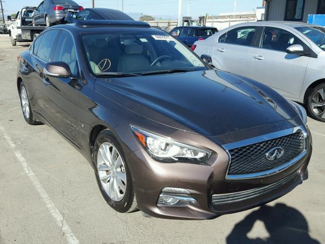 JN1BV7AP3EM671468 - 2014 INFINITI Q50 BROWN photo 1