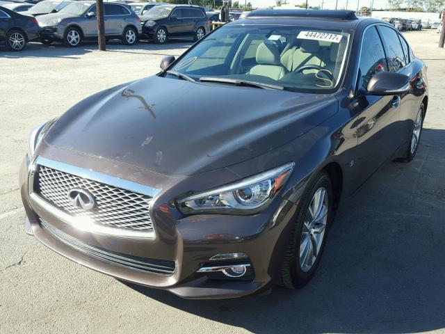 JN1BV7AP3EM671468 - 2014 INFINITI Q50 BROWN photo 2