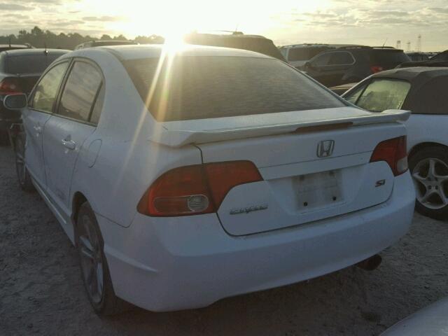 2HGFA55578H710871 - 2008 HONDA CIVIC SI WHITE photo 3