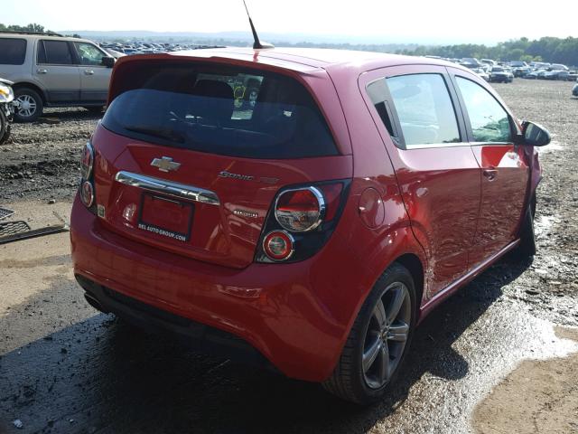 1G1JG6SB7D4159476 - 2013 CHEVROLET SONIC RS RED photo 4