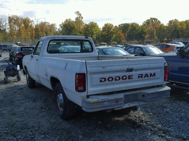 1B7KE26Z9MS354573 - 1991 DODGE D-SERIES D WHITE photo 3