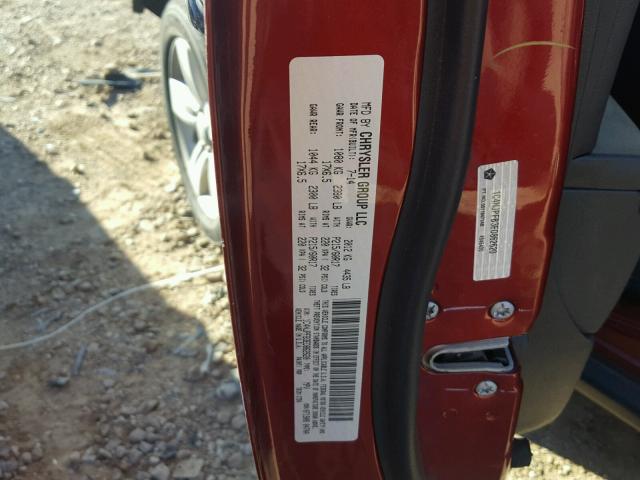 1C4NJPFB3ED862620 - 2014 JEEP PATRIOT LA MAROON photo 10