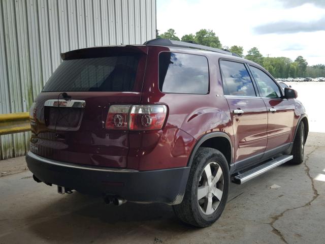 1GKLRMED7AJ129519 - 2010 GMC ACADIA SLT 红色 照片 4