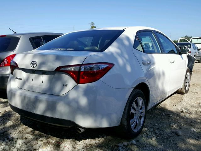 5YFBURHE2FP267074 - 2015 TOYOTA COROLLA L WHITE photo 4