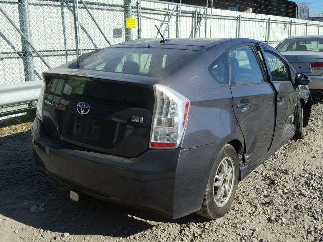 JTDKN3DU9B1417915 - 2011 TOYOTA PRIUS GRAY photo 4