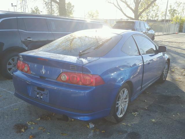JH4DC54826S015858 - 2006 ACURA RSX BLUE photo 4