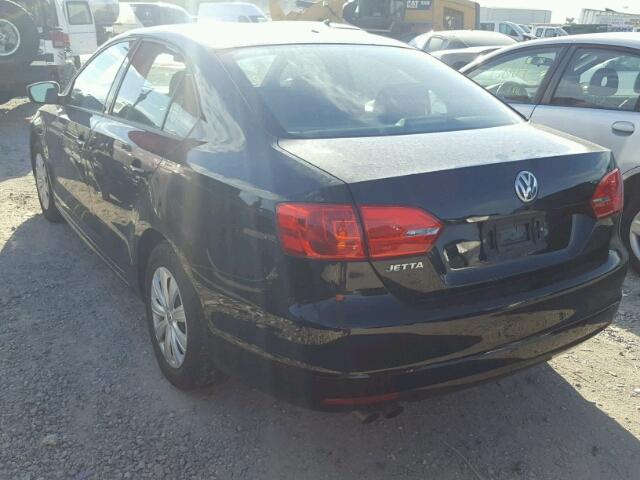 3VW2K7AJ6EM311470 - 2014 VOLKSWAGEN JETTA BASE 黑色 照片 3