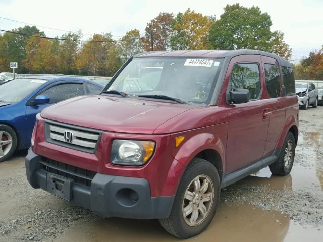 5J6YH28787L007242 - 2007 HONDA ELEMENT EX MAROON photo 2