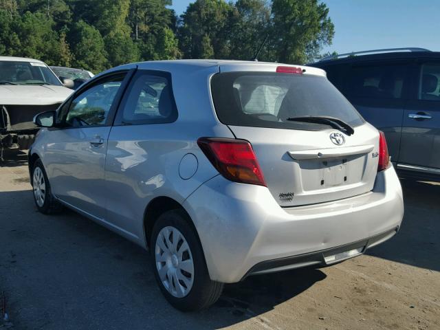 VNKJTUD35FA017863 - 2015 TOYOTA YARIS GRAY photo 3