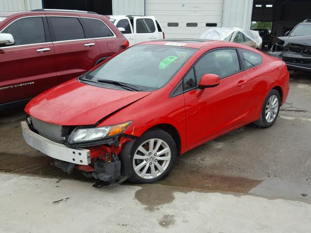 2HGFG3B19CH543099 - 2012 HONDA CIVIC EXL წითელი ფოტო 2
