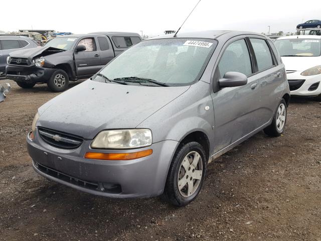 KL1TD66688B268575 - 2008 CHEVROLET AVEO BASE Szary zdjęcie 2