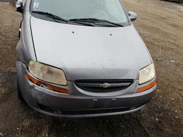 KL1TD66688B268575 - 2008 CHEVROLET AVEO BASE Szary zdjęcie 9