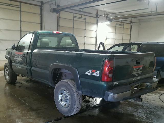 1GCHK34U34E260249 - 2004 CHEVROLET SILVERADO GREEN photo 3