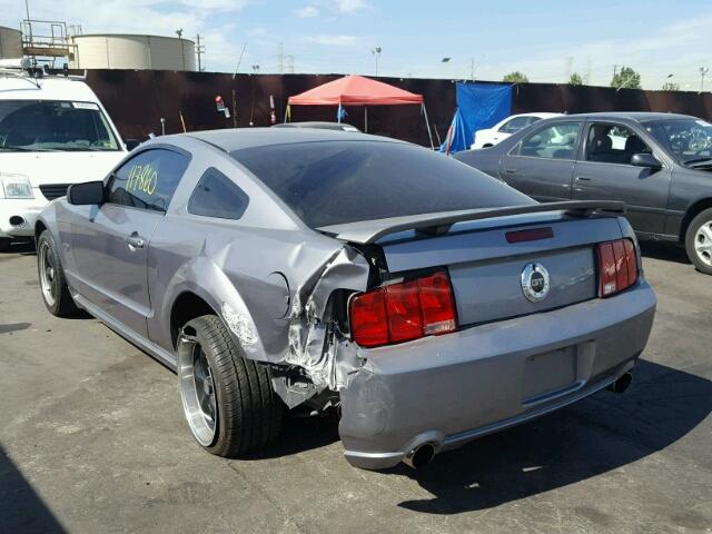 1ZVHT82H865185967 - 2006 FORD MUSTANG GT GRAY photo 3
