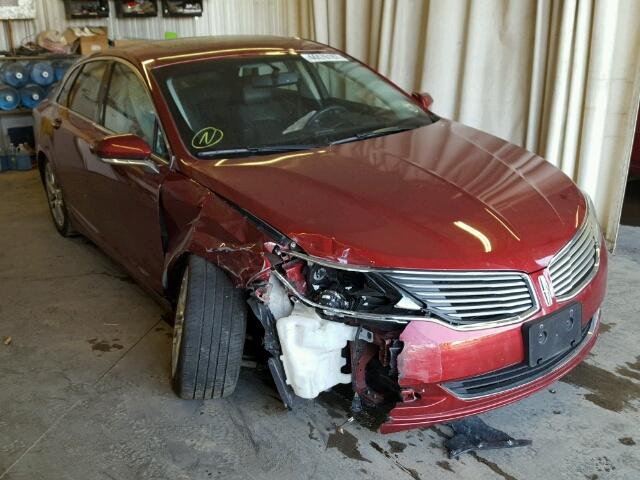 3LN6L2GK4ER829760 - 2014 LINCOLN MKZ RED photo 1