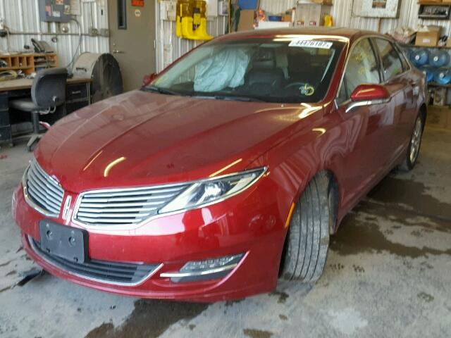 3LN6L2GK4ER829760 - 2014 LINCOLN MKZ RED photo 2